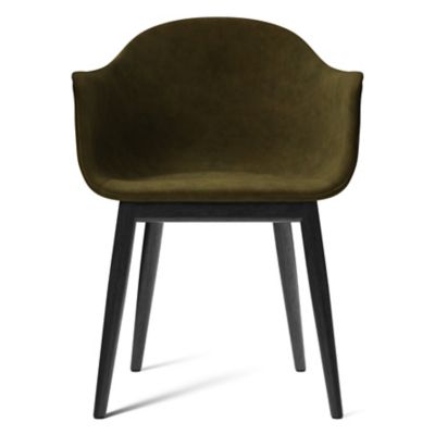 Audo Copenhagen Harbour Armchair, Wood Base, Fully Upholstered - Color: Gre