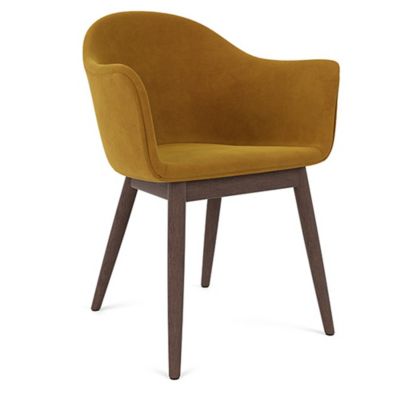 Audo Copenhagen Harbour Armchair, Wood Base, Fully Upholstered - Color: Bro