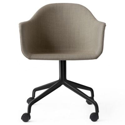 Audo Copenhagen Harbour Chair, Swivel Base, Upholstered - Color: Brown - 93