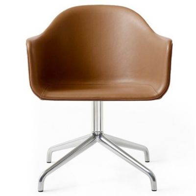 Audo Copenhagen Harbour Chair, Swivel Base, Upholstered - Color: Brown - 93