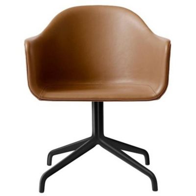 Audo Copenhagen Harbour Chair, Swivel Base, Upholstered - Color: Brown - 93