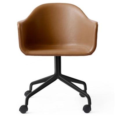 Audo Copenhagen Harbour Chair, Swivel Base, Upholstered - Color: Brown - 93