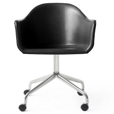 Audo Copenhagen Harbour Chair, Swivel Base, Upholstered - Color: Black - 93