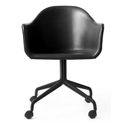 Audo Copenhagen Harbour Chair, Swivel Base, Upholstered - Color: Black - 93