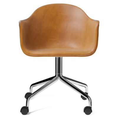 Audo Copenhagen Harbour Chair, Swivel Base, Upholstered in Grey