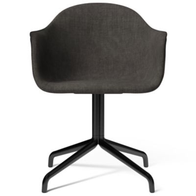 Audo Copenhagen Harbour Chair, Swivel Base, Upholstered - Color: Black - 93