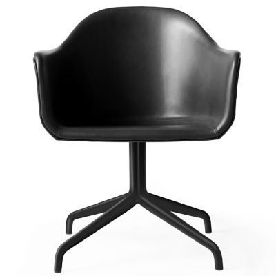 Audo Copenhagen Harbour Chair, Swivel Base, Upholstered in Black