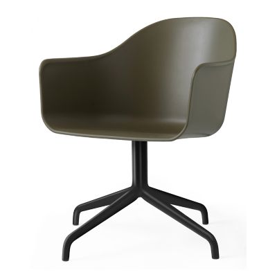 Audo Copenhagen Harbour Armchair, Swivel Base - Color: Green - 9380000-0004