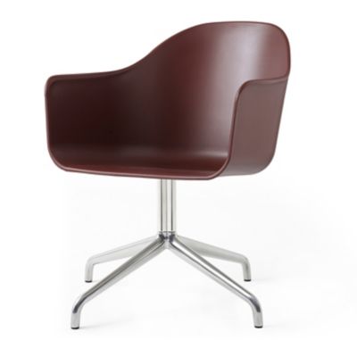 Audo Copenhagen Harbour Armchair, Swivel Base in Red