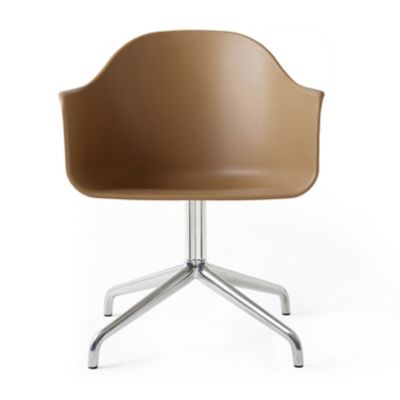 Audo Copenhagen Harbour Armchair, Swivel Base in Brown
