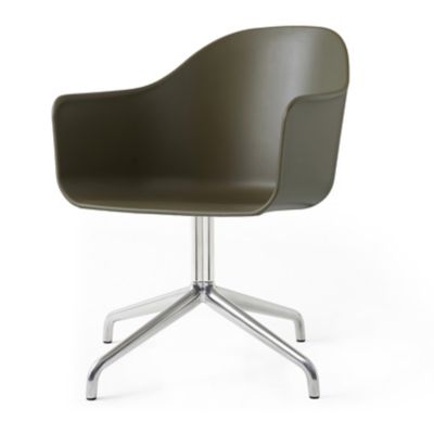 Audo Copenhagen Harbour Armchair, Swivel Base - Color: Green - 9370000-0204