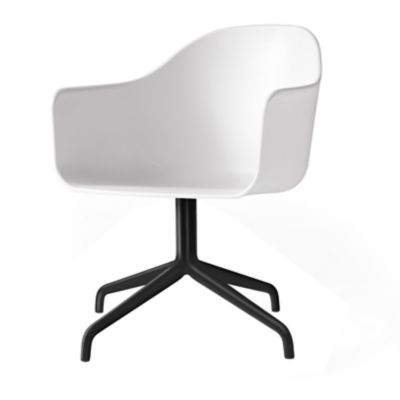 Audo Copenhagen Harbour Armchair, Swivel Base in White