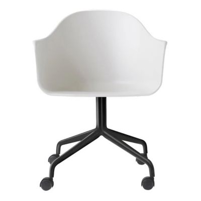 Audo Copenhagen Harbour Armchair, Swivel Base - Color: White - 9391000-0005