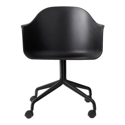 Audo Copenhagen Harbour Armchair, Swivel Base - Color: Black - 9391000-0000