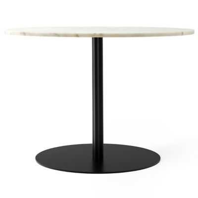 Audo Copenhagen Harbour Column Round Dining Table in Black, Size: Large