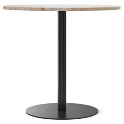 Audo Copenhagen Harbour Column Round Dining Table - Color: Black - Size: Me