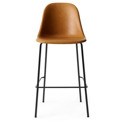 Audo Copenhagen Harbour Armless Bar/Counter Stool, Upholstered - Color: Gre