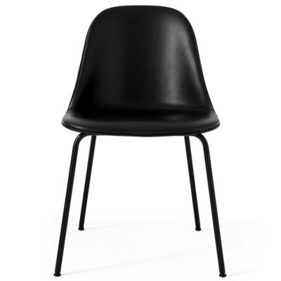 Audo Copenhagen Harbour Side Chair, Steel Base, Upholstered in Black
