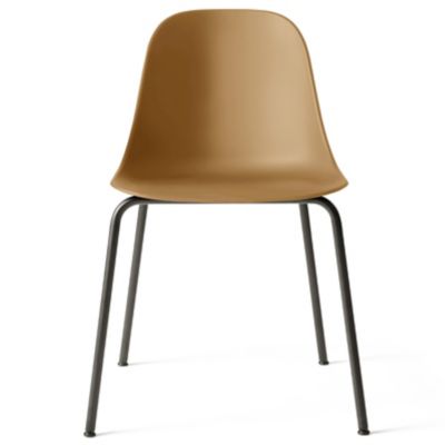 Audo Copenhagen Harbour Side Chair, Steel Base in Brown
