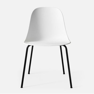 Audo Copenhagen Harbour Side Chair, Steel Base - Color: White - 9394939-000