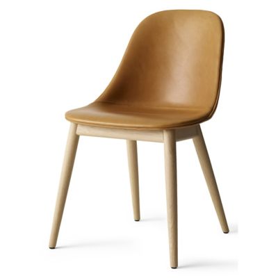 Audo Copenhagen Harbour Side Chair, Wood Base, Upholstered in Brown