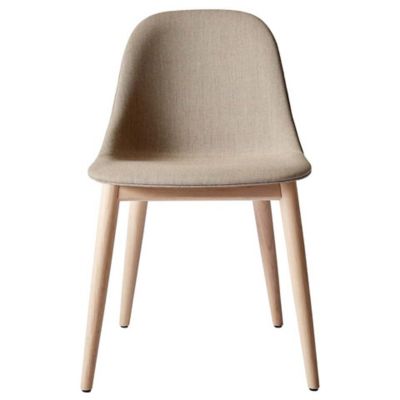 Audo Copenhagen Harbour Side Chair, Wood Base, Upholstered - Color: Brown -