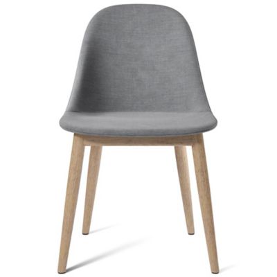 Audo Copenhagen Harbour Side Chair, Wood Base, Upholstered in Grey