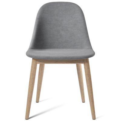 Audo Copenhagen Harbour Side Chair, Wood Base, Upholstered - Color: Grey - 