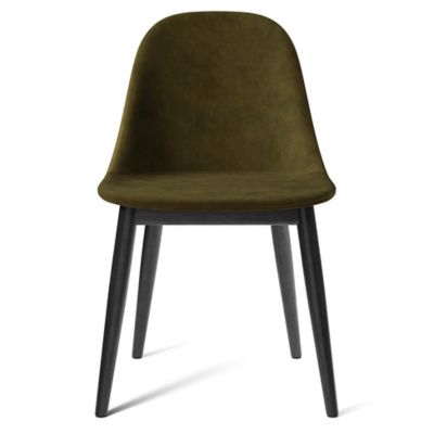 Audo Copenhagen Harbour Side Chair, Wood Base, Upholstered - Color: Green -