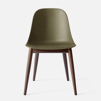 Audo Copenhagen Harbour Side Chair, Wood Base - Color: Green - 9394839-0104