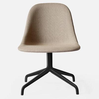 Audo Copenhagen Harbour Side Chair Swivel Base, Upholstered - Color: Brown 