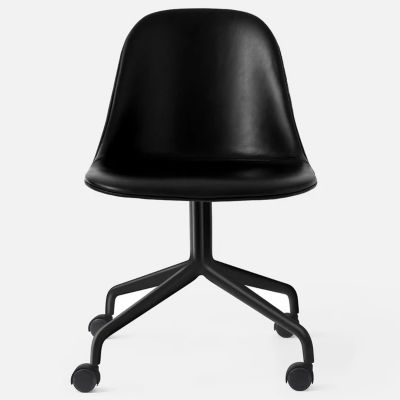 Audo Copenhagen Harbour Side Chair Swivel Base, Upholstered - Color: Black 