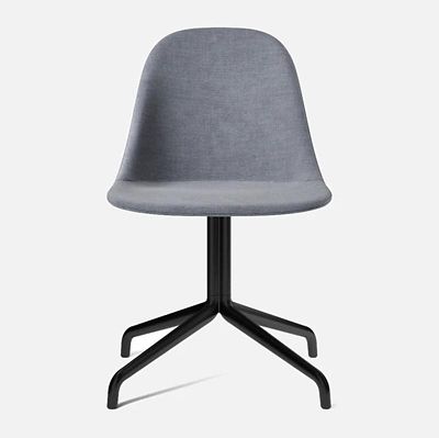 Audo Copenhagen Harbour Side Chair Swivel Base, Upholstered - Color: Grey -