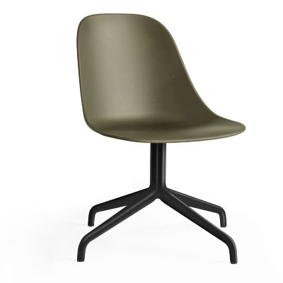 Audo Copenhagen Harbour Side Chair Swivel Base - Color: Green - 9396939-000