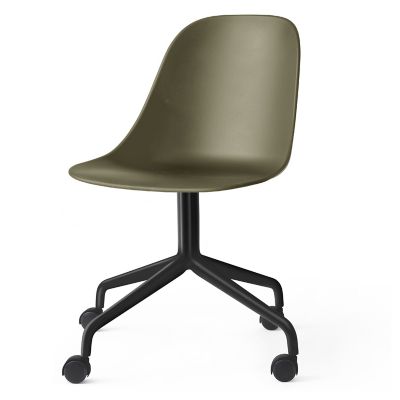 Audo Copenhagen Harbour Side Chair Swivel Base in Green