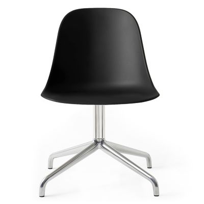 Audo Copenhagen Harbour Side Chair Swivel Base in Black