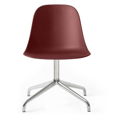 Audo Copenhagen Harbour Side Chair Swivel Base in Red