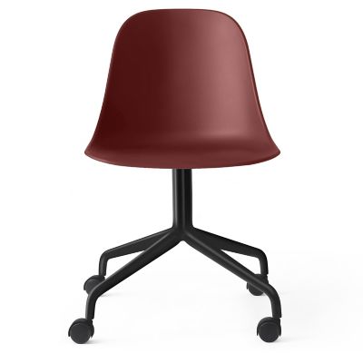 Audo Copenhagen Harbour Side Chair Swivel Base in Red