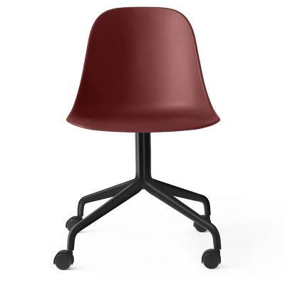 Audo Copenhagen Harbour Side Chair Swivel Base - Color: Red - 9398939-0001Z