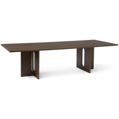 Audo Copenhagen Androgyne Rectangular Dining Table in Brown, Size: 110 In