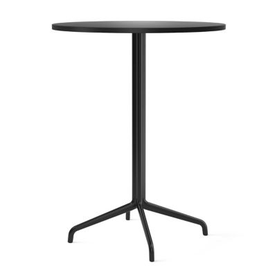 Audo Copenhagen Harbour Column Round Bar Table with Star Base - Color: Bla