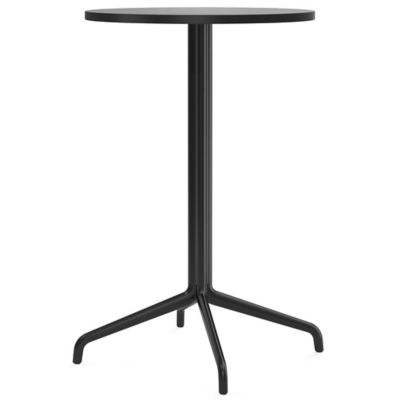Audo Copenhagen Harbour Column Round Bar Table with Star Base in Black, Si