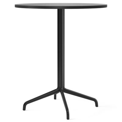 Audo Copenhagen Harbour Column Round Bar Table with Star Base - Color: Bla