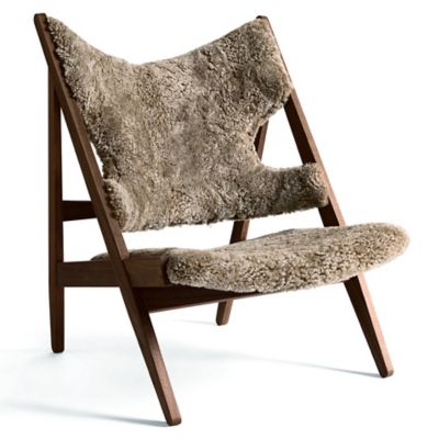 Audo Copenhagen Knitting Sheepskin Lounge Chair - Color: Brown - 9682006-00