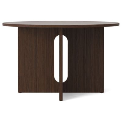 Audo Copenhagen Androgyne Round Dining Table in Brown, Size: 47