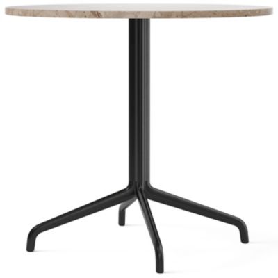 Audo Copenhagen Harbour Column Round Dining Table with Star Base in Beige,