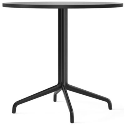 Audo Copenhagen Harbour Column Round Dining Table with Star Base in Black,