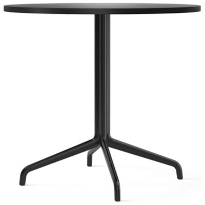 Audo Copenhagen Harbour Column Round Dining Table with Star Base in Black, SKU:MEN2131171 sku MEN2131171