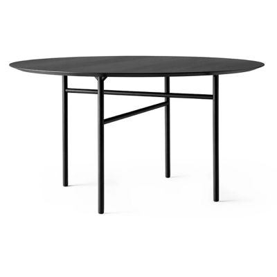 Audo Copenhagen Snaregade Round Dining Table in Black, Size: 47