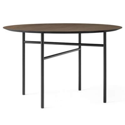 Audo Copenhagen Snaregade Round Dining Table in Brown, Size: 47